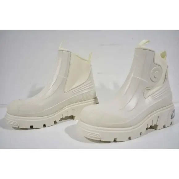 Dior Genesis Off White Logo Neoprene Rubber Winter Snow Short Ankle Rain Boot 38